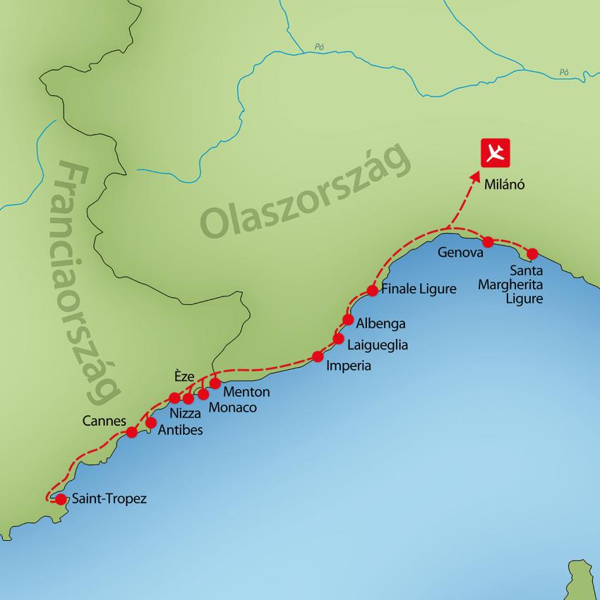 Olasz - Francia Riviéra legszebb tájai fotó